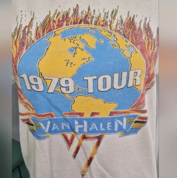 SPRING SALE | Van Halen 1979 World Tour Concert Tee Shirt Small Vintage Graphic - Picture 2 of 5